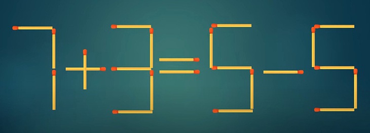 Thử tài IQ: Di chuyển một que diêm để 7+3=5-5 thành phép tính đúng - Ảnh 1. Thử tài IQ: Di chuyển một que diêm để 7+3=5-5 thành phép tính đúng - Ảnh 1.