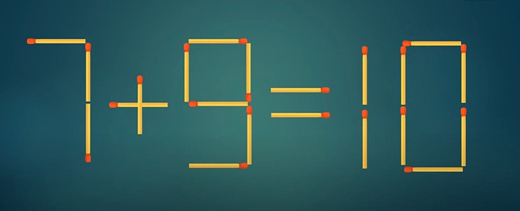 Thử tài IQ: Di chuyển một que diêm để 7+3=5-5 thành phép tính đúng - Ảnh 7. Thử tài IQ: Di chuyển một que diêm để 7+3=5-5 thành phép tính đúng - Ảnh 7.