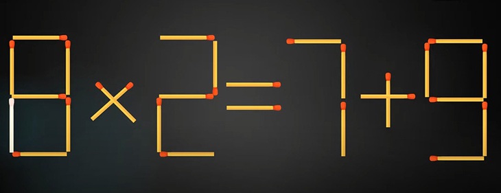 Thử tài IQ: Di chuyển một que diêm để 9x2=7+8 thành phép tính đúng - Ảnh 1.