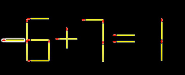 Thử tài IQ: Di chuyển một que diêm để 6+7=7 thành phép tính đúng - Ảnh 1.