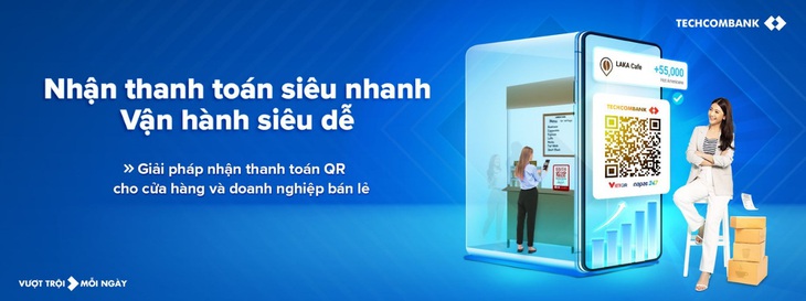 Techcombank mang đến Giải pháp nhận thanh toán QR cho cửa hàng với nhiều tính năng toàn diện, tiện ích - Ảnh: TCB