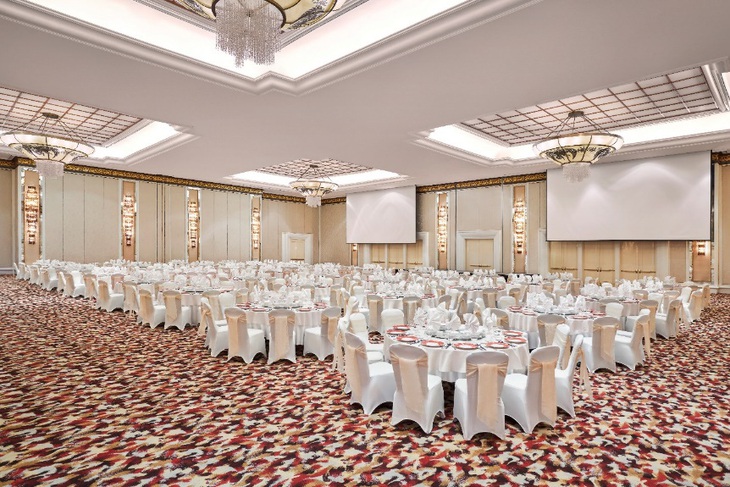 Grand Ballroom với diện tích trên 1.200m², có thể phân chia thành 4 phòng chức năng