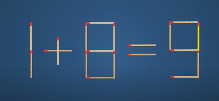Thử tài IQ: Di chuyển một que diêm để 1-2=5-4 thành phép tính đúng - Ảnh 1.