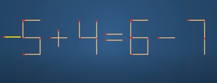 Thử tài IQ: Di chuyển một que diêm để 6+4=6-7 thành phép tính đúng - Ảnh 1.