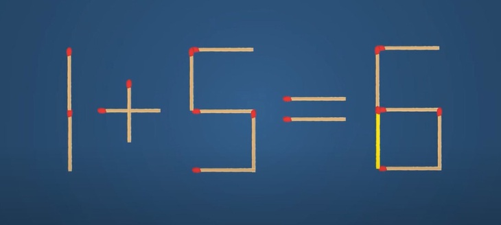 Thử tài IQ: Di chuyển một que diêm để 6+4=6-7 thành phép tính đúng - Ảnh 1.
