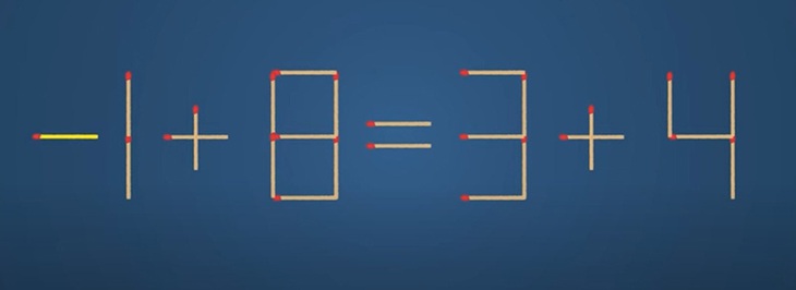 Thử tài IQ: Di chuyển một que diêm để 7+8=3+4 thành phép tính đúng - Ảnh 1.