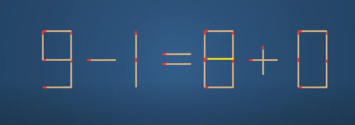 Thử tài IQ: Di chuyển một que diêm để 9+1=0+0 thành phép tính đúng - Ảnh 1.