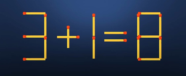 Thử tài IQ: Di chuyển một que diêm để 3+3=3 thành phép tính đúng - Ảnh 7. Thử tài IQ: Di chuyển một que diêm để 3+3=3 thành phép tính đúng - Ảnh 7.