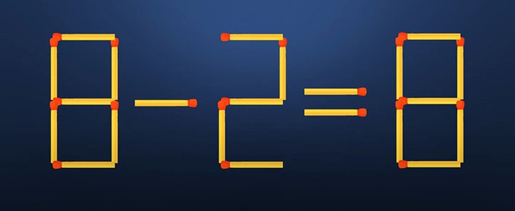 Thử tài IQ: Di chuyển một que diêm để 2-8=7 thành phép tính đúng - Ảnh 7. Thử tài IQ: Di chuyển một que diêm để 2-8=7 thành phép tính đúng - Ảnh 7.