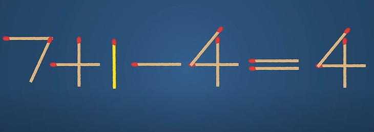 Thử tài IQ: Di chuyển một que diêm để 1-2=5-4 thành phép tính đúng - Ảnh 1.