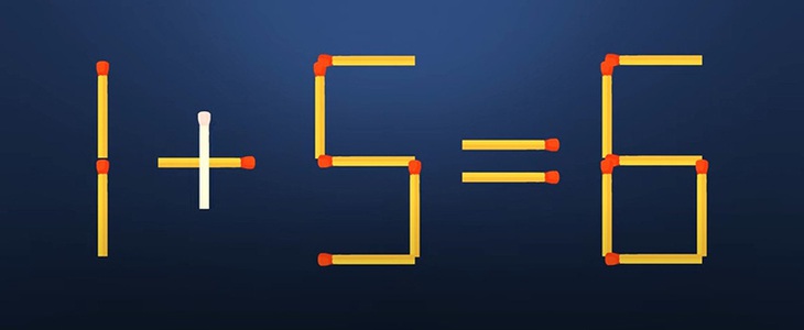 Thử tài IQ: Di chuyển một que diêm để 1-2=5-4 thành phép tính đúng - Ảnh 1.