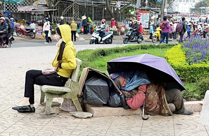 Mảnh đời vô gia cư - Ảnh: T.T.D.