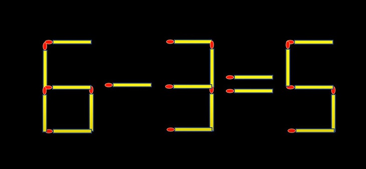 Thử tài IQ: Di chuyển một que diêm để 1 7-1=3 thành phép tính đúng - Ảnh 4. Thử tài IQ: Di chuyển một que diêm để 1 7-1=3 thành phép tính đúng - Ảnh 4.