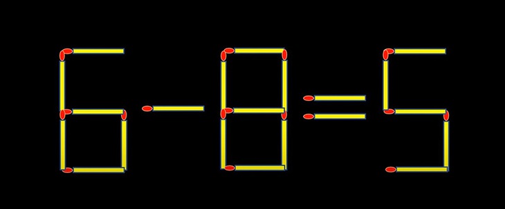 Thử tài IQ: Di chuyển một que diêm để 8-3=1-1 thành phép tính đúng- Ảnh 3. Thử tài IQ: Di chuyển một que diêm để 8-3=1-1 thành phép tính đúng- Ảnh 3.