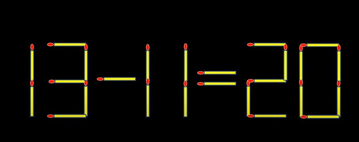 Thử tài IQ: Di chuyển một que diêm để 1+2+3+8=21 thành phép tính đúng- Ảnh 5.