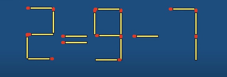 Thử tài IQ: Di chuyển một que diêm để 2-9=7 thành phép tính đúng- Ảnh 3.