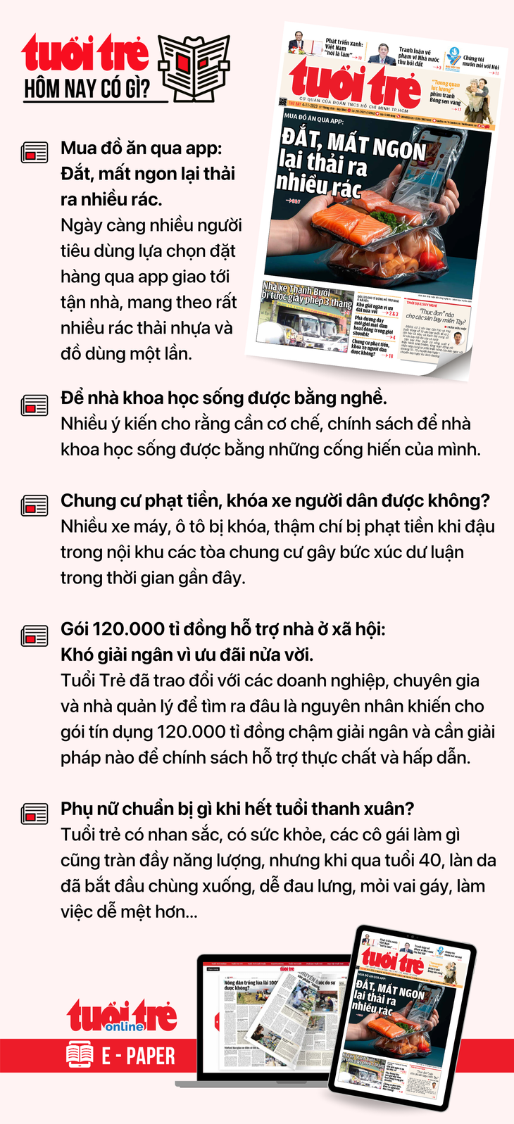 Tin tức chính trên Tuổi Trẻ nhật báo hôm nay 4-11. Để đọc Tuổi Trẻ báo in phiên bản E-paper, mời bạn đăng ký Tuổi Trẻ Sao TẠI ĐÂY