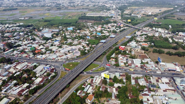 Cao tốc TP.HCM - Long Thành - Dầu Giây đoạn qua huyện Long Thành, Đồng Nai - Ảnh: A LỘC