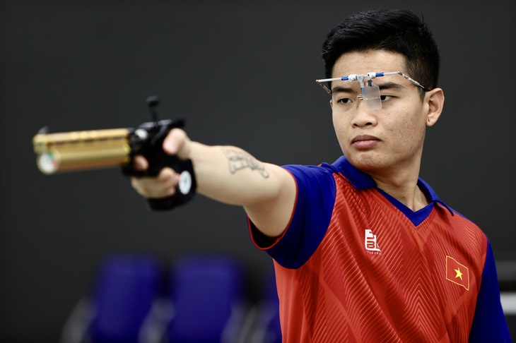 Nhà vô địch Asiad 19 thất bại ngay ở nội dung sở trường 10m súng ngắn hơi tại giải vô địch quốc gia 2023, khi chỉ đứng vị trí thứ 5 - Ảnh: NGUYỄN KHÁNH