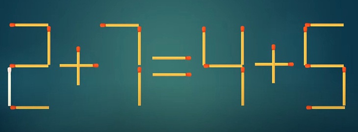 Thử tài IQ: Di chuyển một que diêm để 3+7=4+5 thành phép tính đúng - Ảnh 1.