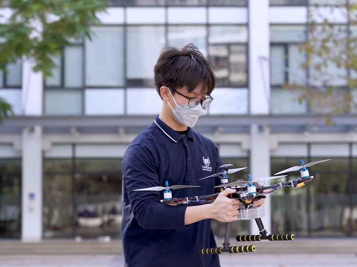 The Servator - Dự án drone tìm kiếm và cứu hộ thảm họa được nhóm học sinh Tài năng GATE của Vinschool phát triển nhằm hỗ trợ công tác cứu hộ nạn nhân bão lũ tại Việt Nam - Ảnh: Đ.H.