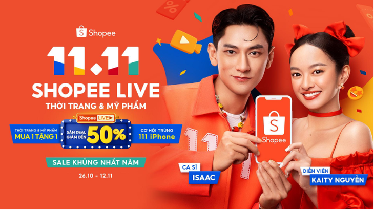 Tăng trưởng ấn tượng với Shopee Live, Shopee tiếp tục tung ưu đãi qua chuỗi livestream 11 ngày