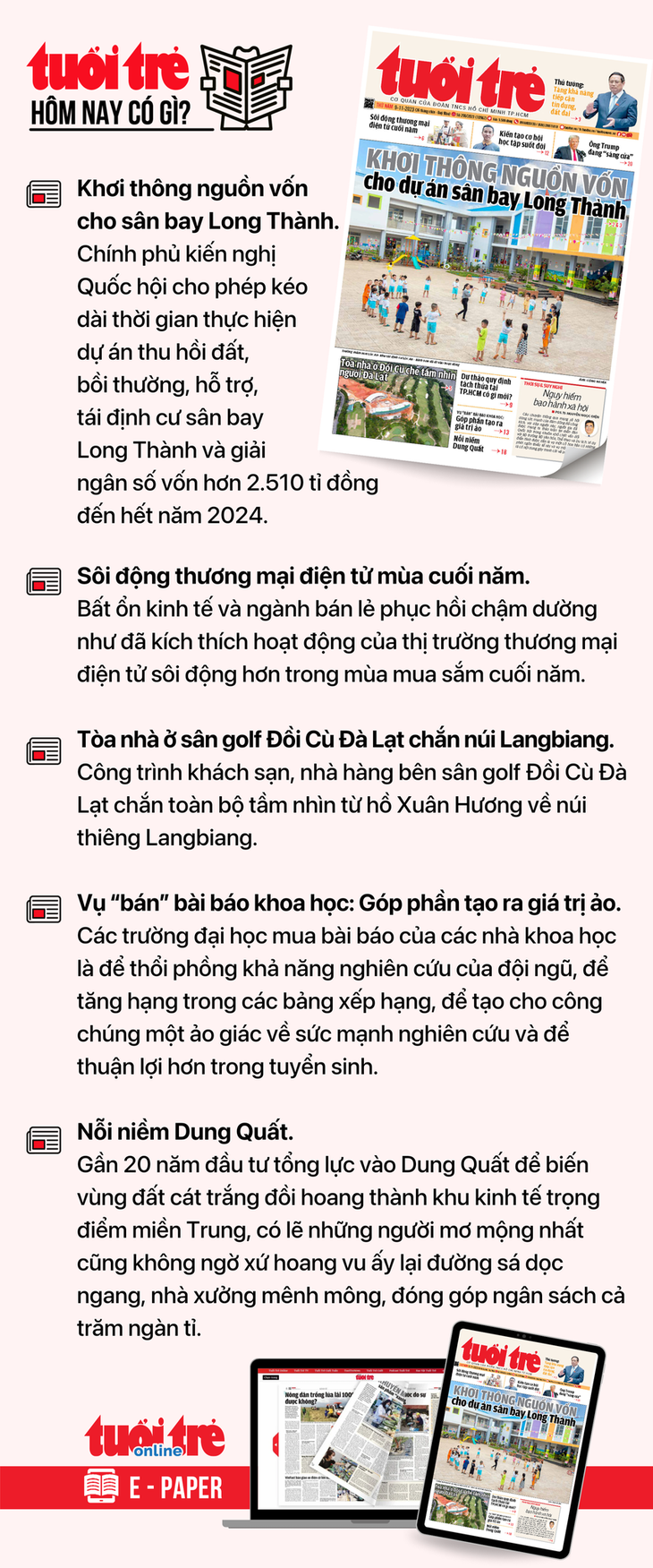 Tin tức chính trên Tuổi Trẻ nhật báo hôm nay 9-11. Để đọc Tuổi Trẻ báo in phiên bản E-paper, mời bạn đăng ký Tuổi Trẻ Sao TẠI ĐÂY