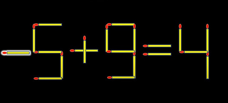 Thử tài IQ: Di chuyển một que diêm để 9+9=4 thành phép tính đúng- Ảnh 2.