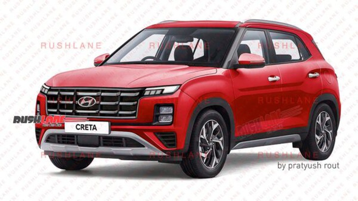 Dự đoán thiết kế hoàn chỉnh của Hyundai Creta facelift - Ảnh: RushLane