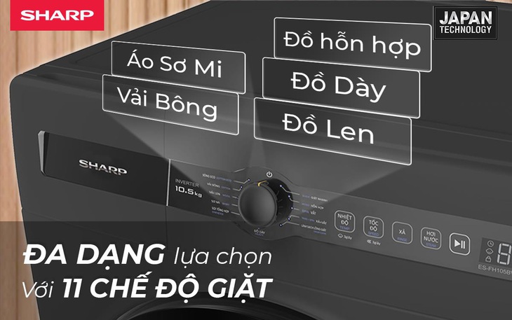 Khám phá ‘trợ thủ giặt giũ’ Sharp cho gia đình dịp cuối năm- Ảnh 4.