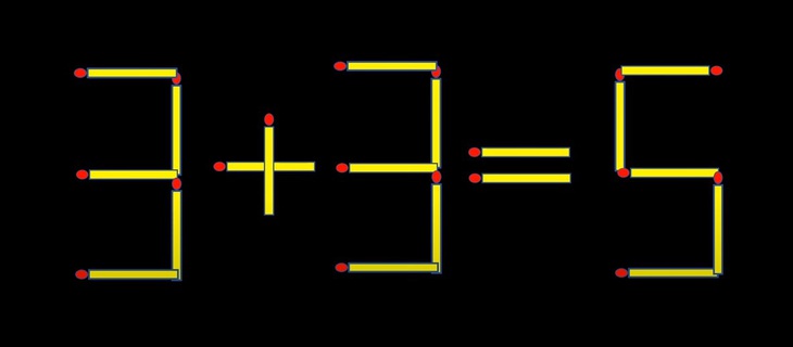 Thử tài IQ: Di chuyển hai que diêm để 7-4=6 thành phép tính đúng- Ảnh 3.