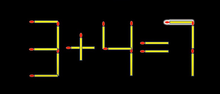 Thử tài IQ: Di chuyển hai que diêm để 5+0=1 thành phép tính đúng- Ảnh 4.