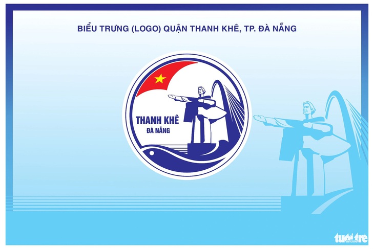  Biểu trưng quận Thanh Khê có tượng đài Mẹ Nhu, cầu vượt Ngã Ba Huế - Ảnh: TRƯỜNG TRUNG