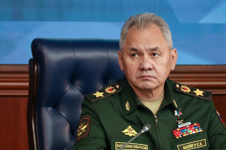 Bộ trưởng Quốc phòng Nga Sergei Shoigu tại một cuộc họp ngày 19-12 - Ảnh: REUTERS 