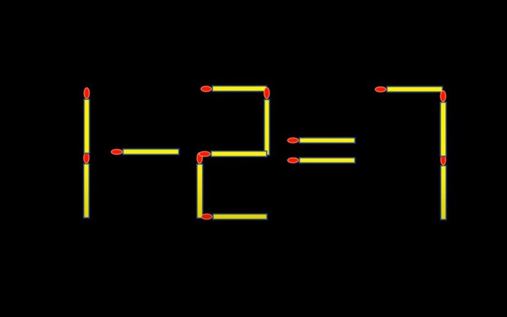 Thử tài IQ: Di chuyển một que diêm để 1-2=7 thành phép tính đúng