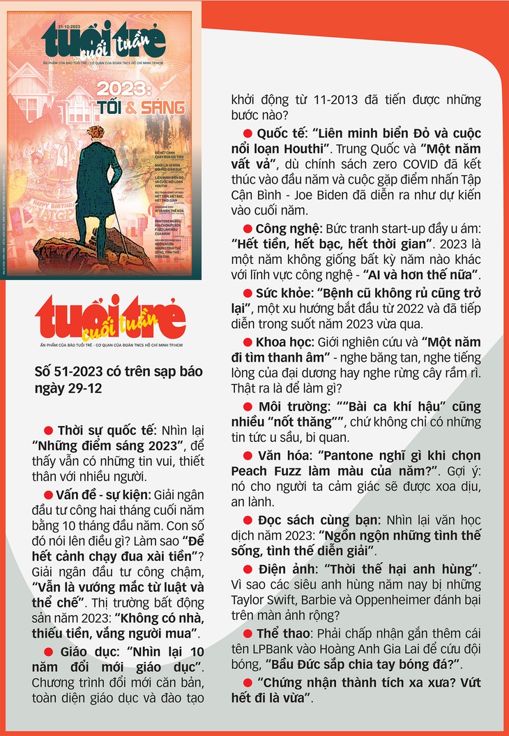 Tuổi Trẻ Cuối Tuần số 51-2023: '2023: Tối & sáng'- Ảnh 2.