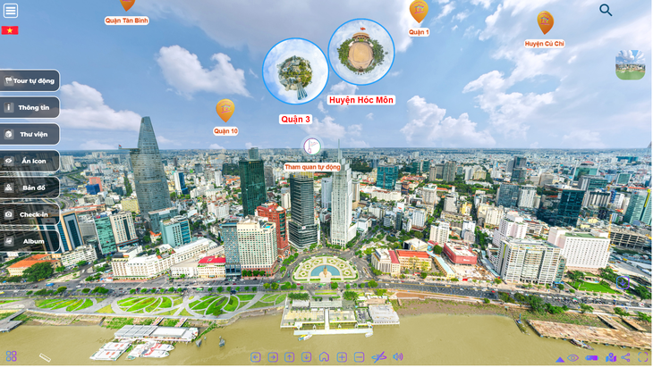 Ứng dụng Map 3D/360 giúp du khách dễ dàng tìm hiểu, khám phá du lịch TP.HCM