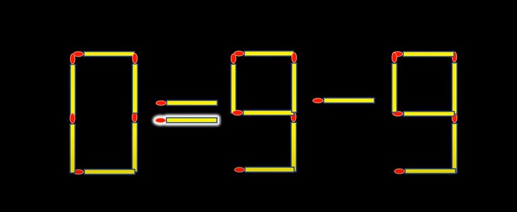 Thử tài IQ: Di chuyển một que diêm để 0-9=9 thành phép tính đúng- Ảnh 2.