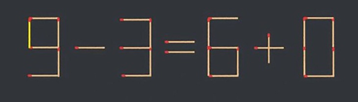 Thử tài IQ: Di chuyển một que diêm để 3-3=8+0 thành phép tính đúng- Ảnh 2.