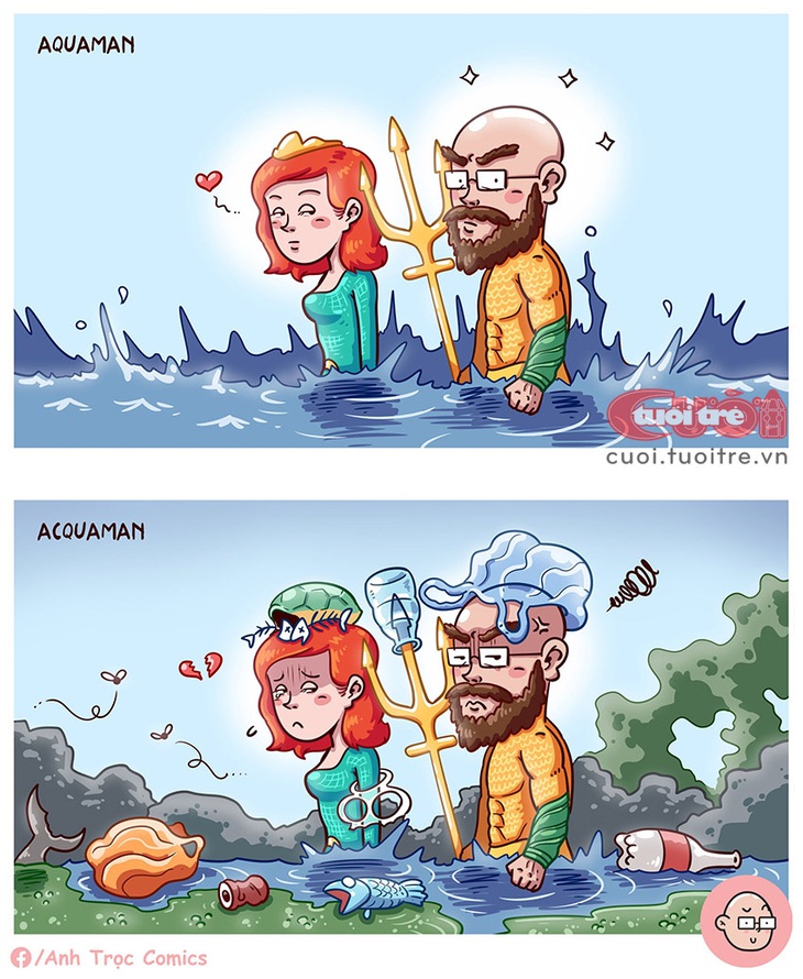 Aquaman than thở: Acquaman! - Tranh: Anh Trọc Comics 