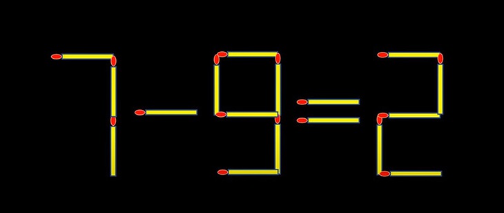 Thử tài IQ: Di chuyển một que diêm để 7-9=2 thành phép tính đúng- Ảnh 1.
