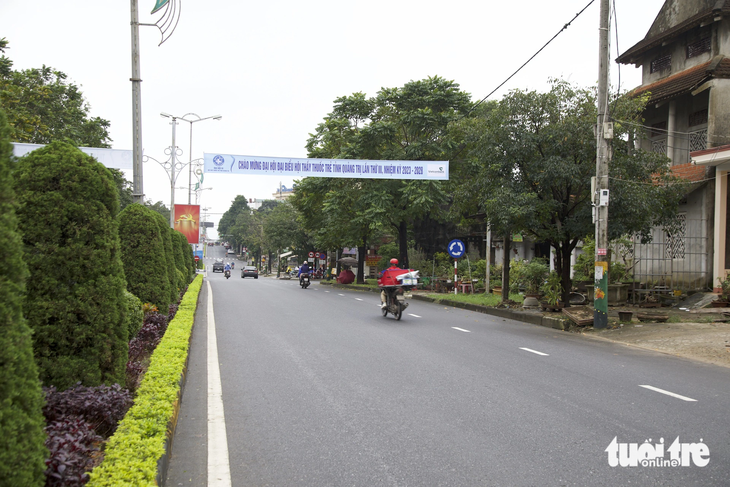 Đường Hùng Vương dài 5,5km, có số nhà lộn xộn do trải qua 3 lần đầu tư - Ảnh: HOÀNG TÁO