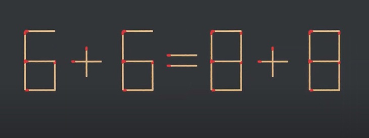 Thử tài IQ: Di chuyển một que diêm để 6+6=8+8 thành phép tính đúng- Ảnh 1.