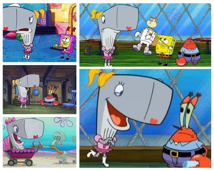 Nhân vật Pearl - con gái của nhân vật Krabs, trong phim SpongeBob SquarePants. 