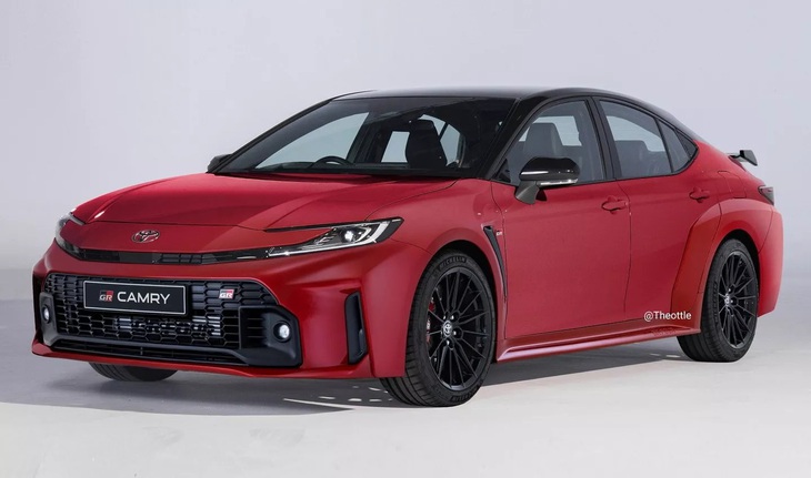 Phác họa thiết kế phiên bản thể thao Gazoo Racing (GR) của Toyota Camry đời mới - Ảnh: Theottle