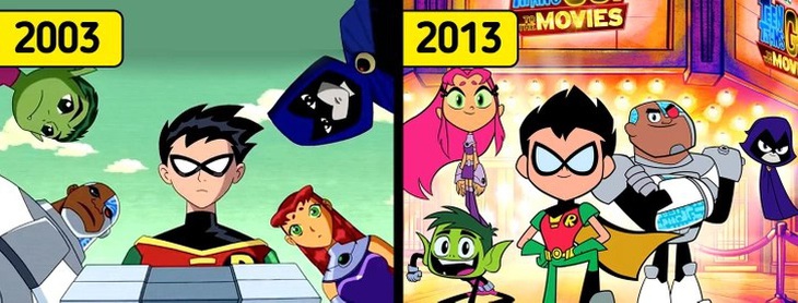 Các nhân vật trong phim Teen Titans. 