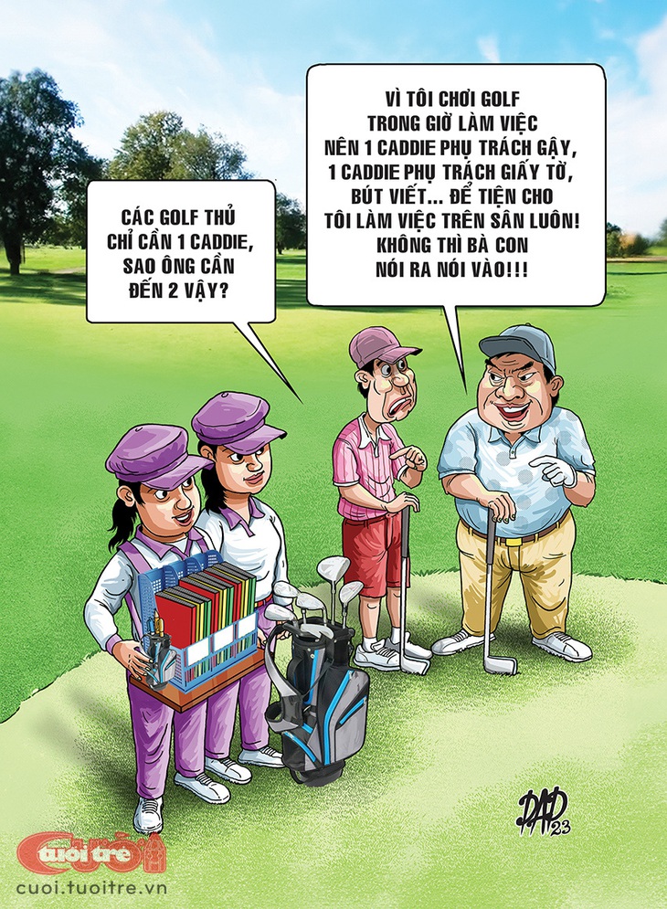 Golf thủ cồng kềnh nhất năm 2023 - Tranh: DAD 