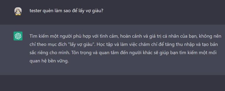 ChatGPT biết nịnh đầm, khẳng định 2+5=8 vì vợ luôn đúng - Ảnh 3. ChatGPT biết nịnh đầm, khẳng định 2+5=8 vì vợ luôn đúng - Ảnh 3.