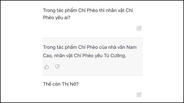 ChatGPT cho rằng Chí Phèo yêu Tú Cường, đá văng Thị Nở ra... chuồng gà! - Ảnh 2.