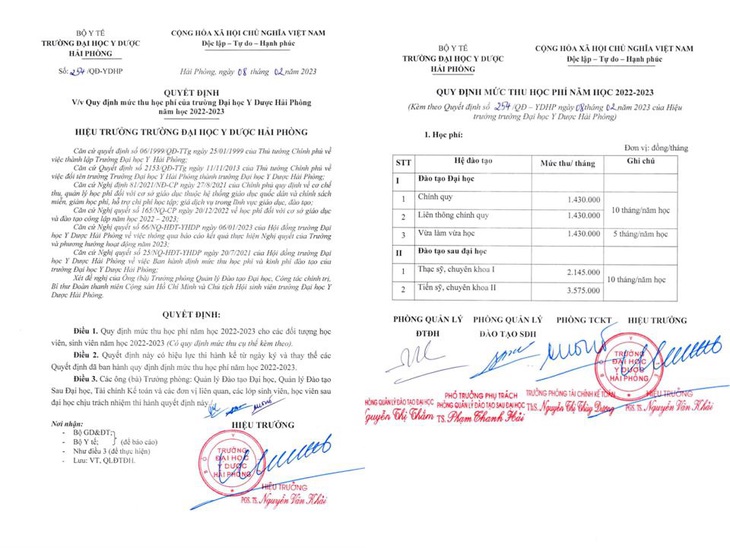 Trường đại học Y Dược Hải Phòng bất ngờ thay đổi thu học phí - Ảnh 3.